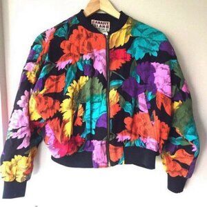 Vintage Floral Bomber Jacket